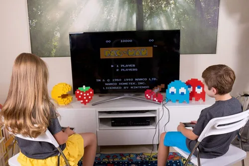 Vista 4 de Strictly Briks Pac-Man & BANDAI NAMCO Entertainment Inc Pac-Man Strawberry Item - 91 piezas 3D Briks 2D Build