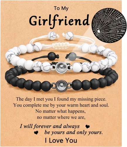 Vista 9 de UNGENT THEM Te Amo en 100 Idiomas Pulseras Regalos para Parejas A Mis Hombres, Novio, Novia, Esposo, Mi Amor, Alma Gemela, Prometido - Regalo