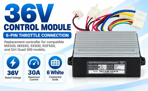 Vista 2 de Controlador de 36V para Razor MX500 - Módulo de control de repuesto premium para MX500 (V21+), MX650 (V14+), McGrath SX500, EcoSmart Electric