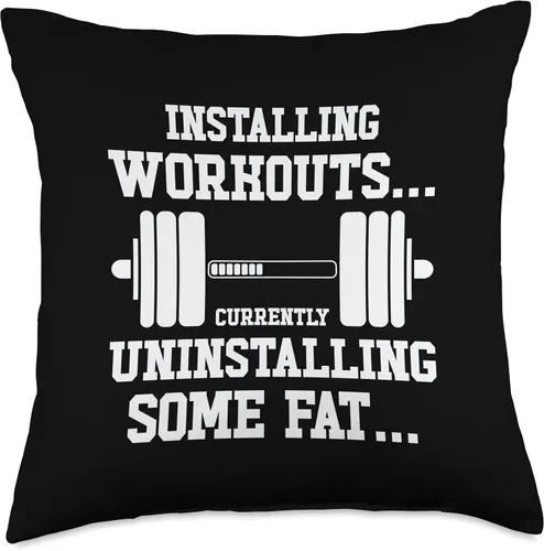 Vista 4 de Workout Gym Weight Training Body Building Powerlifting Throw Pillow