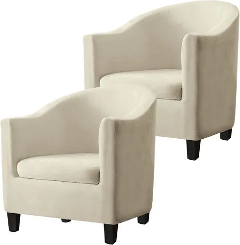 Vista 25 de Fundas de terciopelo para sillones, fundas de elastano para sillones, fundas elásticas para sillas de bañera, fundas protectoras para muebles, funda