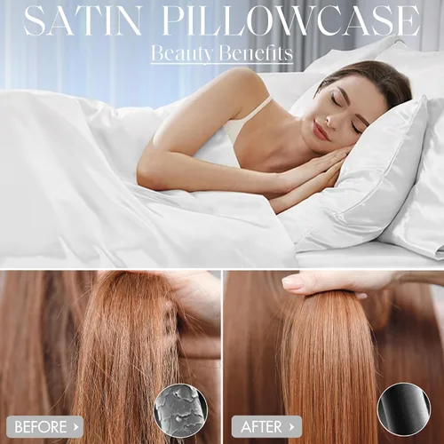 Vista 63 de Madison Park Essentials - Juego de sábanas de satén de lujo y sedoso con brillo natural, bolsillo elástico de 14 pulgadas para colchones de hasta 16