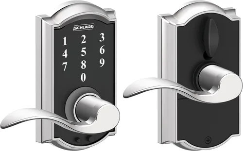Vista 11 de Schlage - Cerradura táctil Century con picaporte Merano (bronce envejecido, FE695 CEN 716 MER) Keyless entry door lock, Electronic touchscreen