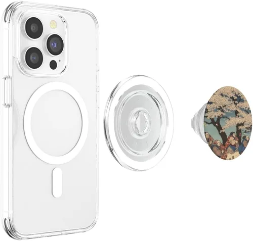 Vista 4 de Combat Blossom Adorned Sumo Scene of Renaissance Grace PopSockets MagSafe PopGrip for iPhone