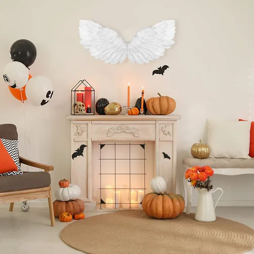 Vista 5 de DVGUN Angel Wings and Halo White Angel Wings for Kids for Children Feather Angel Wing for Women