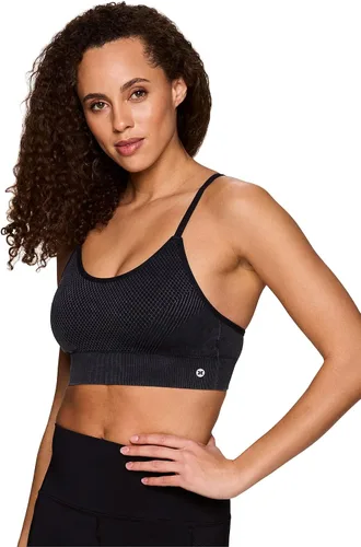 Vista 5 de RBX Active - Brasier deportivo de entrenamiento de bajo impacto sin costuras con tiras