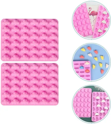 Vista 7 de Kichvoe Molde de chocolate – Moldes de fondant de nube – Moldes de silicona para chocolate, 2 piezas de moldes de pastel para cupcakes, manualidades