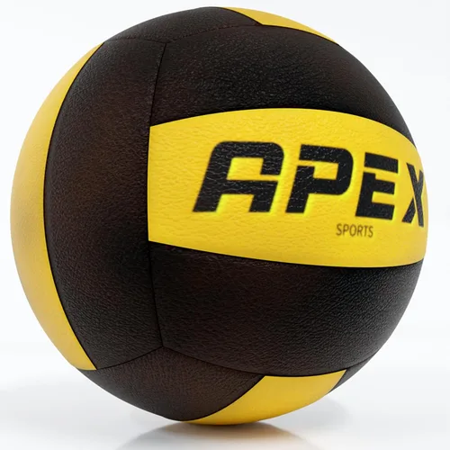 Vista 3 de Apex Sports Voleibol profesional - Tamaño y peso oficiales, calidad premium, alta visibilidad, negro y amarillo, ideal para juegos competitivos