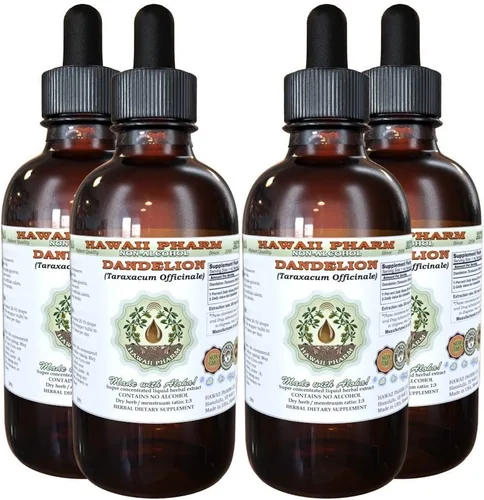 Vista 9 de Hawaii Pharm Extracto líquido sin alcohol de diente de león, diente de león (Taraxacum Officinale) Suplemento herbario natural de glicerita de hoja