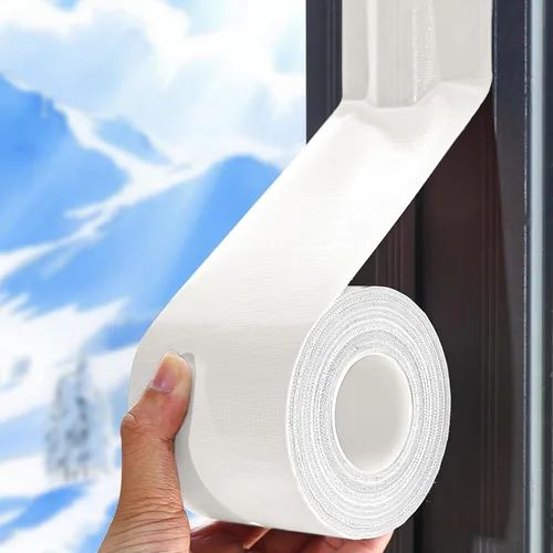 Vista 10 de Cinta de sellado de ventana y CA para aislamiento de tiro de marco, 20 mil, 2 pulgadas x 33 pies Transparente y grueso