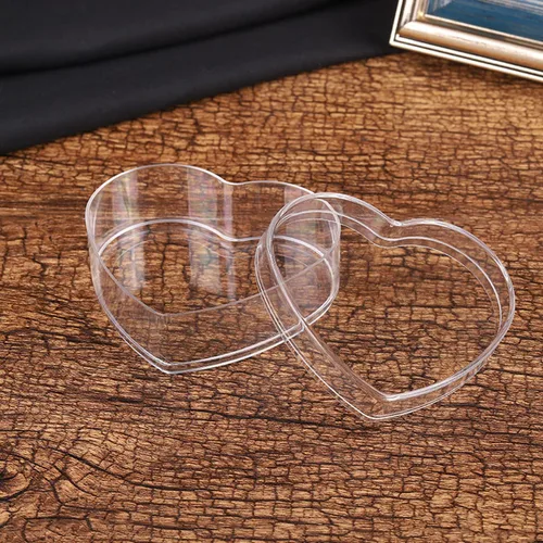 Vista 4 de 25 frascos de plástico transparente con forma de corazón vacío de 0.14 oz, botellas de maquillaje con tapas para sombra de ojos, bálsamo labial