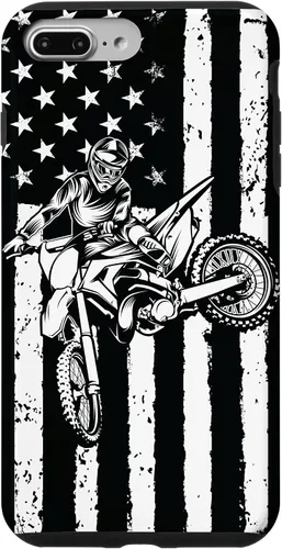 Vista 12 de Funda de motocross con bandera de Estados Unidos para iPhone 17