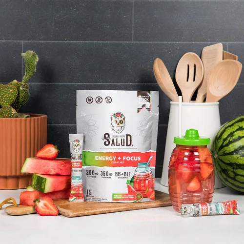 Vista 8 de Salud Variety - Paquete de 3 2 en 1 Calm + Sleep (miel de limón), hidratación + inmunidad (hibisco) y energía + enfoque (sandía de fresa) – 15