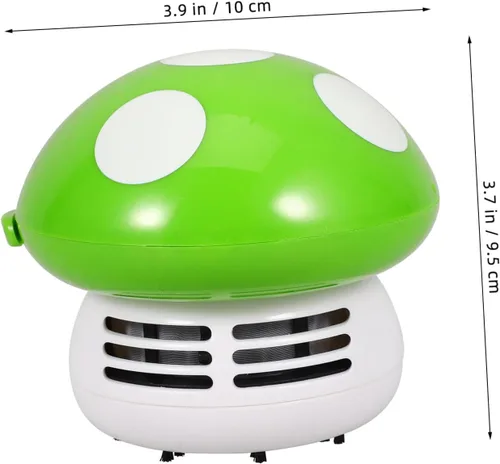 Vista 9 de Aspirador de escritorio de hongos Aspirador de escritorio Mini en forma de hongo Aspirador de polvo de mesa Aspirador de esquina portátil Pequeña