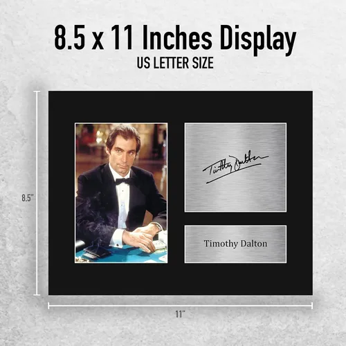Vista 2 de HWC Trading USL Timothy Dalton Gifts - Autografía impresa para fanáticos de recuerdos de películas, tamaño carta de EE. UU