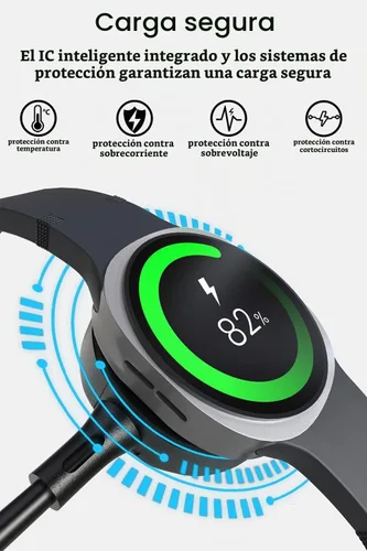 Vista 4 de 2 en 1 Cargador USB C/A Compatible con Samsung Galaxy Watch 8/8 Classic/7/6/6 Classic/5 Pro/5/4/3/FE/Ultra 2025/2024/Active 1/2 Cable de Carga