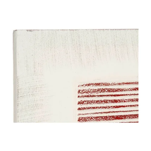Vista 4 de Lienzo Gift Decor Blanco Rosa Rayas Con relieve 110 x 60 x 2,5 cm (2 Unidades)