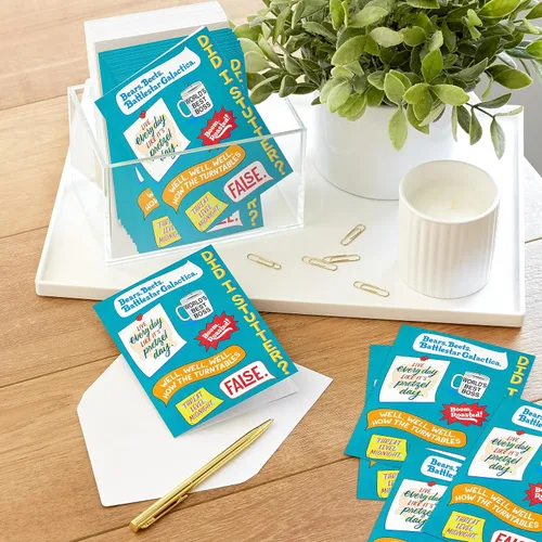Vista 2 de Hallmark Tarjetas de notas The Office, citas divertidas (20 tarjetas en blanco con sobres)