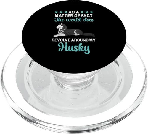 Vista 8 de Como hecho importante, el mundo gira alrededor de mi Husky PopSockets intercambiable PopGrip
