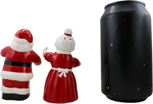 Vista 7 de Ebros Gift 'Tis The Season Dancing Mr And Mrs Santa Claus - Juego de saleros y pimenteros de Navidad para parejas, figuras de cerámica, fiesta