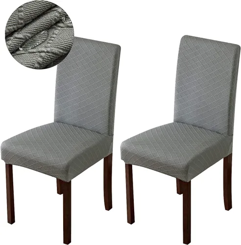 Vista 15 de Genina Fundas impermeables para sillas de comedor, fundas para sillas Parsons de cocina, fundas para sillas Parsons (beige, 2 piezas)