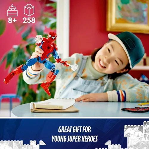 Vista 6 de LEGO Marvel Spider-Man - Juguete de construcción, figura de acción totalmente articulada, set de película de superhéroes con elementos de telaraña