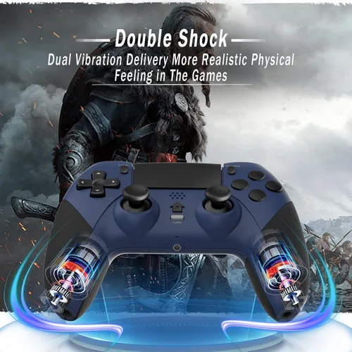 Vista 3 de TERIOS Wireless Pro Controller Compatible with PS4 PS4 ProPS4 Slim Console, Gaming Remote with Built-in 800mAh Rechargeable BatteryPrecise