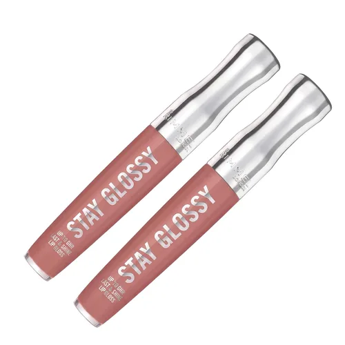 Vista 37 de Rimmel Stay Glossy Brillo de Labios - Fórmula No Pegajosa y Ligera para Color y Brillo de Labios - 030 Cake for Breakfast, .18oz 030 Pastel
