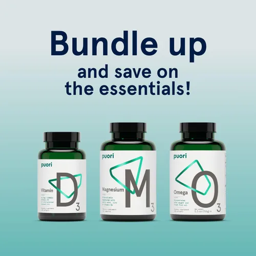 Vista 9 de Puori Cápsulas blandas de vitamina D3, 2500 UI (62.5 mcg) – Suplementos de vitamina D3 de rápida absorción para apoyo del sistema inmunológico