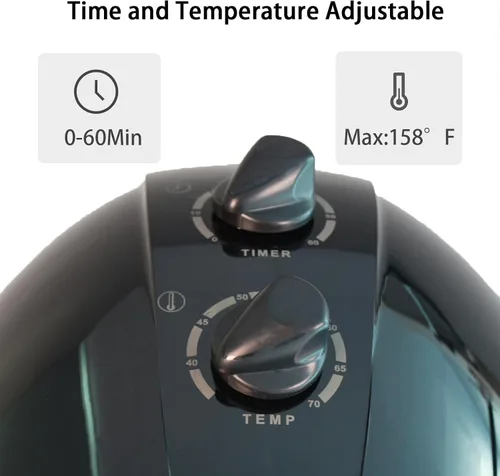 Vista 2 de Secador de pelo profesional con capucha de 1000 W, secador de pelo con tapa y ruedas, la temperatura y el tiempo son ajustables, adecuado para salón