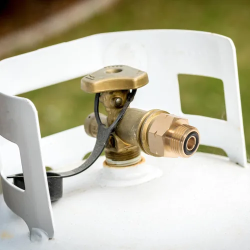 Vista 2 de Adaptador de botella de gas de 4 piezas, convertidor profesional de tanque de propano para un fácil llenado compatible con cilindros de gas europeos