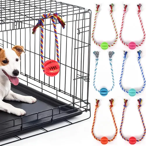 Vista 9 de Juguetes interactivos para perros, ayudas de entrenamiento en jaulas para cachorros, dispensadores de golosinas de comida para perros