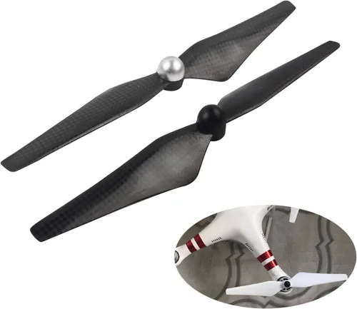 Vista 7 de FLYPIG 9450 Hélices autoaprietantes de fibra de carbono, 2 pares Negro
