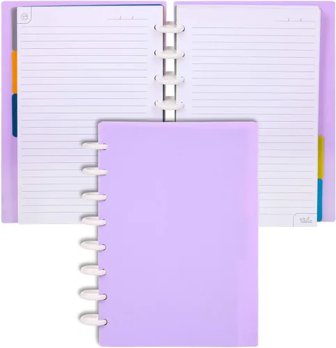 Vista 130 de Talia - Cuadernos de notas con tapas, planificador, personalizables, (Rosa de los 90, Junior (5.5 pulgadas x 8.5 pulgadas))