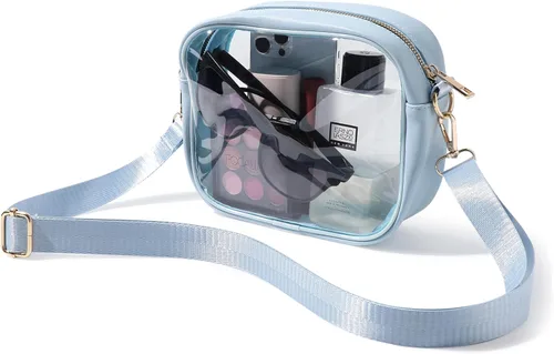 Vista 22 de TOBVZOO - Bolsa bandolera transparente aprobada para estadios, conciertos y eventos deportivos, unisex