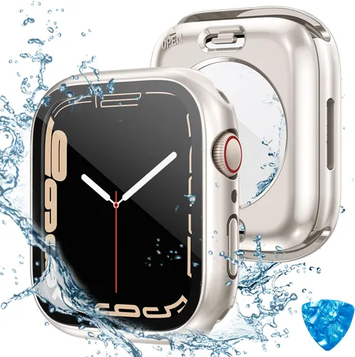 Vista 12 de Tensea - Funda protectora de pantalla impermeable para Apple Watch (2 en 1) para Apple Watch Serie SE 6, 5, 4, accesorios de 40 mm, iWatch protector