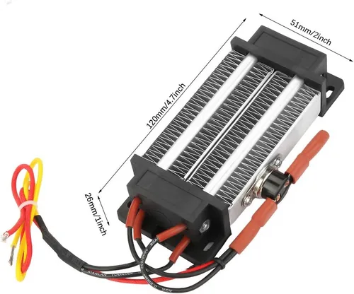 Vista 3 de Calentador de aire de cerámica, 110 V, 200 W/300 W, calentador eléctrico de temperatura constante, calefacción, calentadores de espacio