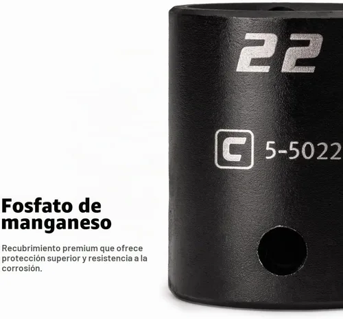 Vista 4 de Capri Tools CP55010 - Toma de impacto poco profunda de 0.394 in, accionamiento de 1/2 pulgada, 6 puntos, métrico