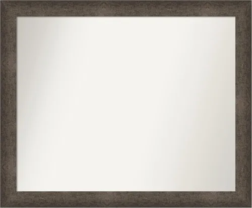 Vista 746 de Amanti Art Espejo de pared personalizado no biselado (25 x 25 pulgadas), marco de bronce acentuado, varios tamaños personalizados, espejo de baño