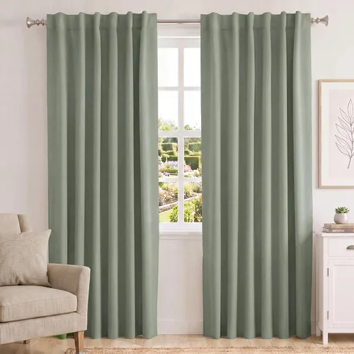 Vista 42 de Turquoize Cortinas Opacas con Aislamiento Térmico Paneles de Tratamiento de Ventanas con Bolsillo para Barra Paneles de Ventana para Ventanas
