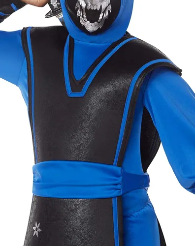Vista 3 de Spirit Halloween Disfraz de Ninja Ultimate Azul para Niños Completo con Accesorios