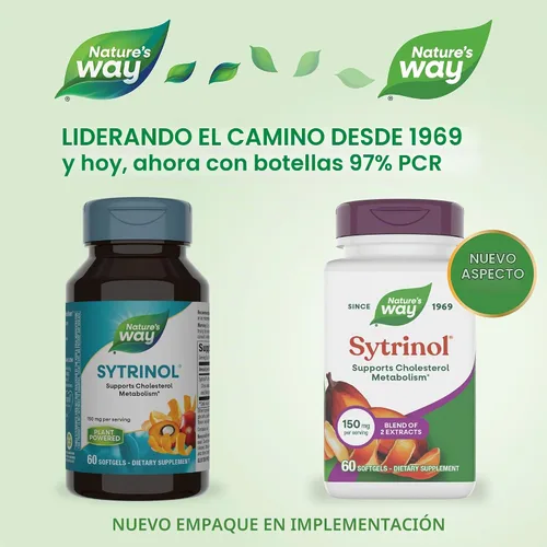 Vista 2 de Nature's Way Control de colesterol de sitrinol; mezcla premium; 60 cápsulas blandas