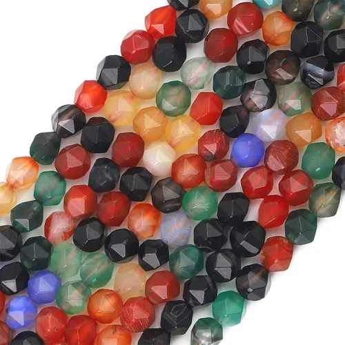 Vista 8 de BEADIA Cuentas redondas de facetas de piedra natural de amazonita de 6 mm para hacer joyas, tira de 36 cm
