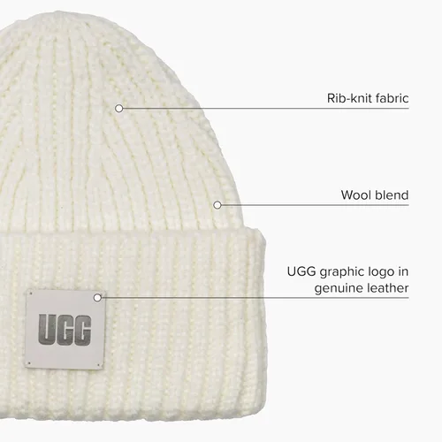 Vista 3 de UGG Gorro de punto acanalado grueso para mujer