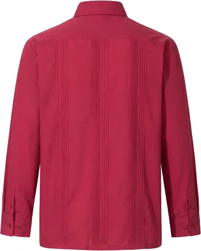 Vista 4 de Camisas guayabera de manga larga para hombre