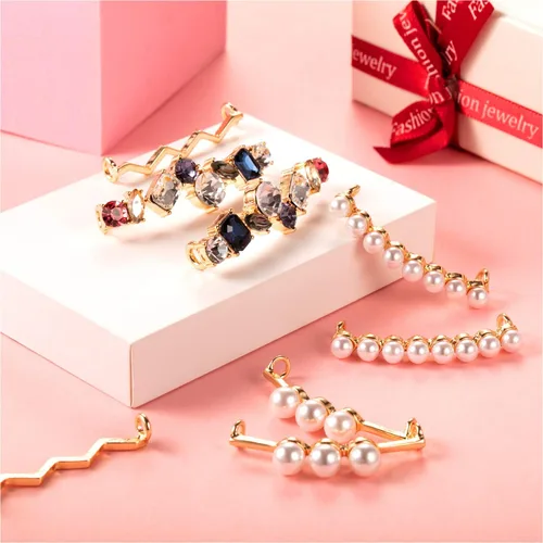 Vista 4 de Waydress 18 dijes de cordones para zapatos deportivos, para manualidades, joyas, decoración, clips, diamantes de imitación de perlas de imitación