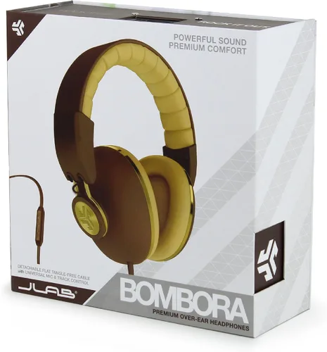 Vista 4 de JLab Audio Bombora - Auriculares con micrófono universal, marrón mate/dorado