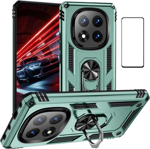 Vista 94 de Funda para Xiaomi POCO X3 NFC /X3 Pro con protector de pantalla, armadura de protección militar híbrida resistente a prueba de golpes, funda Negro
