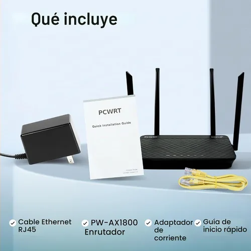 Vista 3 de PW-AX1800 WiFi 6 Router de doble banda con soporte VLAN, OpenVPN/WireGuard/IPsec VPN Cliente/Servidor - Compatible con ExpressVPN/SurfShark, etc.