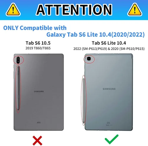 Vista 2 de Funda para Samsung Galaxy Tab S6 Lite 2022/2020 Teclado inalámbrico desmontable y cubierta de soporte de piel sintética Funda protectora